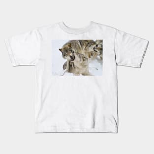 Gray Wolves Kids T-Shirt